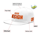 Custom White Pink 3D Puff Embroidery Flat Embroidery Casual Sport Baseball Cap