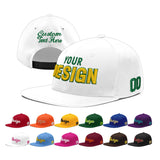 Custom White Pink 3D Puff Embroidery Flat Embroidery Casual Sport Baseball Cap