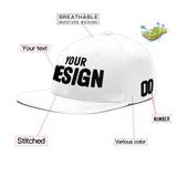 Custom White Pink 3D Puff Embroidery Flat Embroidery Casual Sport Baseball Cap