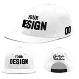 Custom White Pink 3D Puff Embroidery Flat Embroidery Casual Sport Baseball Cap