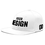 Custom White Pink 3D Puff Embroidery Flat Embroidery Casual Sport Baseball Cap