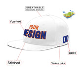 Custom White Pink 3D Puff Embroidery Flat Embroidery Casual Sport Baseball Cap