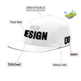 Custom White Pink 3D Puff Embroidery Flat Embroidery Casual Sport Baseball Cap