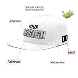 Custom White Pink 3D Puff Embroidery Flat Embroidery Casual Sport Baseball Cap