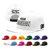 Custom White Pink 3D Puff Embroidery Flat Embroidery Casual Sport Baseball Cap