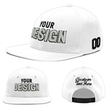 Custom White Pink 3D Puff Embroidery Flat Embroidery Casual Sport Baseball Cap