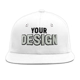 Custom White Pink 3D Puff Embroidery Flat Embroidery Casual Sport Baseball Cap