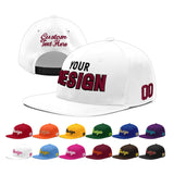 Custom White Pink 3D Puff Embroidery Flat Embroidery Casual Sport Baseball Cap