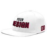 Custom White Pink 3D Puff Embroidery Flat Embroidery Casual Sport Baseball Cap