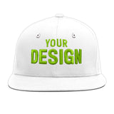 Custom White Pink 3D Puff Embroidery Flat Embroidery Casual Sport Baseball Cap