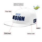 Custom White Pink 3D Puff Embroidery Flat Embroidery Casual Sport Baseball Cap