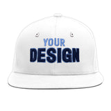 Custom White Pink 3D Puff Embroidery Flat Embroidery Casual Sport Baseball Cap