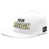 Custom White Light Blue-Navy 3D Puff Embroidery Flat Embroidery Casual Sport Baseball Cap