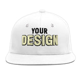 Custom White Light Blue-Navy 3D Puff Embroidery Flat Embroidery Casual Sport Baseball Cap