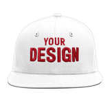 Custom White Light Blue-Navy 3D Puff Embroidery Flat Embroidery Casual Sport Baseball Cap