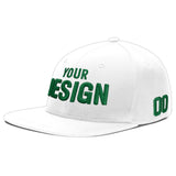 Custom White Light Blue-Navy 3D Puff Embroidery Flat Embroidery Casual Sport Baseball Cap