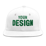 Custom White Light Blue-Navy 3D Puff Embroidery Flat Embroidery Casual Sport Baseball Cap