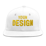 Custom White Light Blue-Navy 3D Puff Embroidery Flat Embroidery Casual Sport Baseball Cap