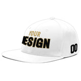 Custom White Light Blue-Navy 3D Puff Embroidery Flat Embroidery Casual Sport Baseball Cap