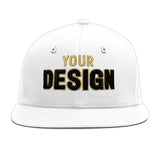 Custom White Light Blue-Navy 3D Puff Embroidery Flat Embroidery Casual Sport Baseball Cap