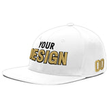 Custom White Light Blue-Navy 3D Puff Embroidery Flat Embroidery Casual Sport Baseball Cap