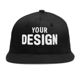 Custom Black 3D Puff Embroidery Flat Embroidery Casual Sport Baseball Cap