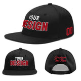 Custom Black 3D Puff Embroidery Flat Embroidery Casual Sport Baseball Cap