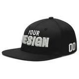 Custom Black 3D Puff Embroidery Flat Embroidery Casual Sport Baseball Cap
