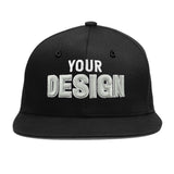 Custom Black 3D Puff Embroidery Flat Embroidery Casual Sport Baseball Cap
