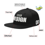 Custom Black 3D Puff Embroidery Flat Embroidery Casual Sport Baseball Cap