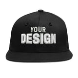 Custom Black 3D Puff Embroidery Flat Embroidery Casual Sport Baseball Cap