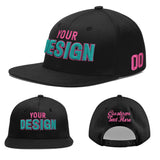 Custom Black 3D Puff Embroidery Flat Embroidery Casual Sport Baseball Cap