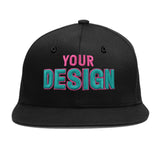 Custom Black 3D Puff Embroidery Flat Embroidery Casual Sport Baseball Cap