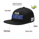 Custom Black 3D Puff Embroidery Flat Embroidery Casual Sport Baseball Cap