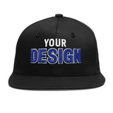Custom Black 3D Puff Embroidery Flat Embroidery Casual Sport Baseball Cap