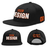 Custom Black 3D Puff Embroidery Flat Embroidery Casual Sport Baseball Cap