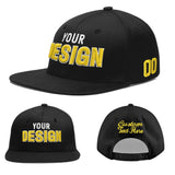 Custom Black 3D Puff Embroidery Flat Embroidery Casual Sport Baseball Cap