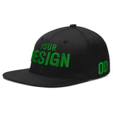 Custom Black 3D Puff Embroidery Flat Embroidery Casual Sport Baseball Cap