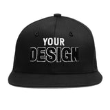 Custom Black 3D Puff Embroidery Flat Embroidery Casual Sport Baseball Cap
