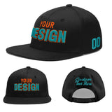 Custom Black 3D Puff Embroidery Flat Embroidery Casual Sport Baseball Cap