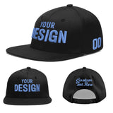 Custom Black 3D Puff Embroidery Flat Embroidery Casual Sport Baseball Cap