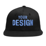 Custom Black 3D Puff Embroidery Flat Embroidery Casual Sport Baseball Cap