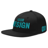 Custom Black 3D Puff Embroidery Flat Embroidery Casual Sport Baseball Cap