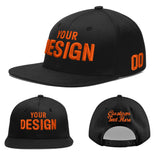 Custom Black 3D Puff Embroidery Flat Embroidery Casual Sport Baseball Cap