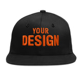 Custom Black 3D Puff Embroidery Flat Embroidery Casual Sport Baseball Cap