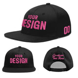 Custom Black 3D Puff Embroidery Flat Embroidery Casual Sport Baseball Cap