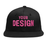 Custom Black 3D Puff Embroidery Flat Embroidery Casual Sport Baseball Cap