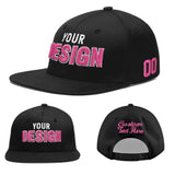 Custom Black 3D Puff Embroidery Flat Embroidery Casual Sport Baseball Cap