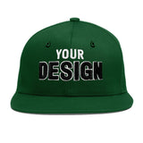 Custom Green Neon Green-White 3D Puff Embroidery Flat Embroidery Casual Sport Baseball Cap