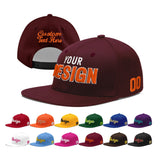 Custom Jujube Red Orange 3D Puff Embroidery Flat Embroidery Casual Sport Baseball Cap